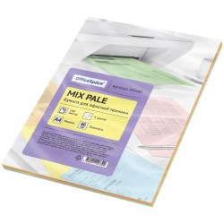 Бумага OfficeSpace 245186 pale mix A4, 80г/м, 100л, 5цветов 