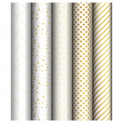 Бумага упаковочная MESHU MS_53492 "Pattern on white", 90г/м2,  70*100см 358120