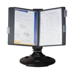 Демосистема настольная Brauberg 231236 10 панелей, вращающаяся, серая/черная