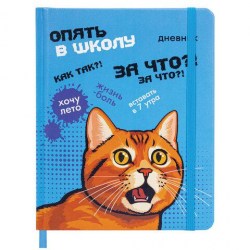 Дневник Brauberg 107231 "Опять в школу" 1-11 классы, иск. кожа, тв. 
