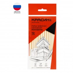 Карандаши ч/г 12шт Красин С-350 "Конструктор" /2Н-2В/ 346233