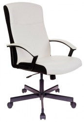Кресло Бюрократ  DOMINUS белый/черный эко.кожа крестовина металл 497684