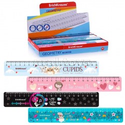 Линейка  20см ErichKrause 57862 "Girl" ассорти