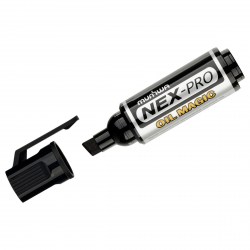 Маркер NOM-01 7мм черный перманентный скошенный «Nex-Pro Oil Magic» 390570