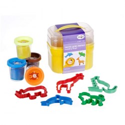 Набор для творчества Гамма 0509198 тесто для лепки 04цв. "Малыш. Зоопарк" формочки 302744