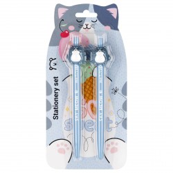 Набор канцелярский MS_52393 "Fat cat" авт. ручка + авт. карандаш /MESHU/ 355534