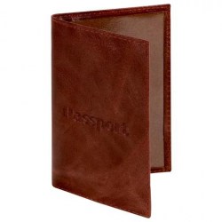 Обложка BRAUBERG 238197 "Passport" для паспорта, натур. кожа, коричневая