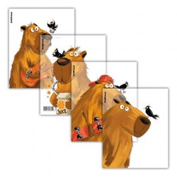 Обложки 212*347мм для тетрадей и дневников ErichKrause 61125 "Happy Capy" ассорти