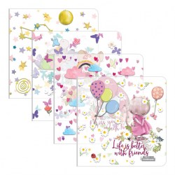 Обложки 232х440мм для учебника ErichKrause 55412 "Cute Animals" с клеевым краем, ассорти