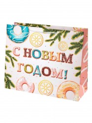 Пакет подарочный Феникс Презент 82409 "Пончики" 40,6*33*16см