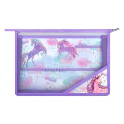 Папка д/тетрадей Феникс 62524 "Радужный единорог" А4 1 отделение, на молнии