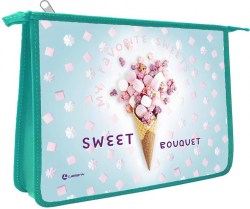 Папка д/тетрадей Lamark NF0010-01 "Sweet bouquet" А4 1 отделение, на молнии