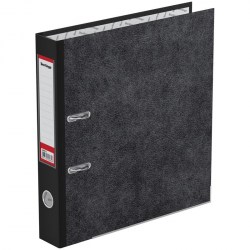 Папка-регистратор 50мм Мрамор Berlingo АМ4810 "Standard" с карм. на корешке, черная 119938