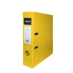 Папка-регистратор 75мм inФормат P2PVC-75/Yel желтый PVC 2-сторон. 059945