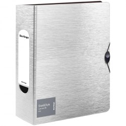 Папка-регистратор 80мм Berlingo PPf_98004 "Steel&Style", 2500мкм, пластик, на резинке, белая 311449