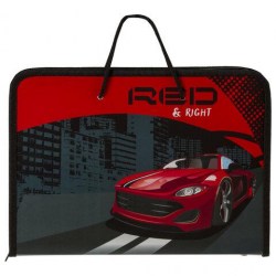 Папка-сумка А4 Пифагор 270158 "Speed" на молнии с ручками