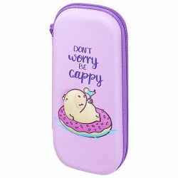 Пенал Brauberg 272335 "Capybara" 22*10*45см на молнии, каркасный