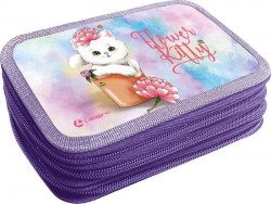 Пенал Lamark PB0063-09 "Flower Kitty" 3 отдел., 125х205х40мм книжкам 