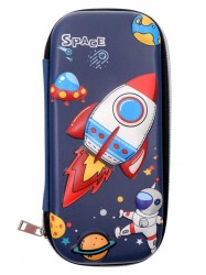 Пенал ПандаРог 15-3646 "Ракета" 22*9*4см на молнии, каркасный
