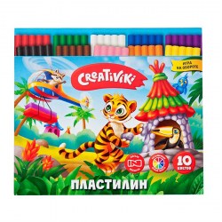 Пластилин 10цв. Creativiki ПЛ10КР 150г 178016