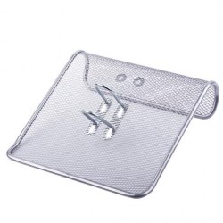 Подставка д/календаря BRAUBERG 231973 "Germanium", металлическая, 57х200х200 мм, серебристая