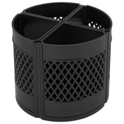 Подставка д/канц.принадлежностей 238321 "Octet", 4-8 отд. (трансформер), вращающ., черная /STAFF/