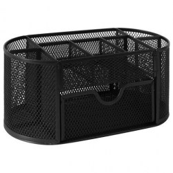 Подставка д/канц.принадлежностей Brauberg 237418 9 секций, металл, черная