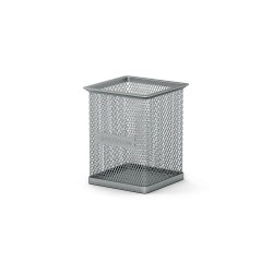 Подставка д/пишущих принадлежностей ErichKrause 22504 "Compass" квадратная, серебряная