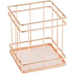 Подставка д/пишущих принадлежностей MESHU MS_39429 "Rose Gold"  квадратная, металл 321487