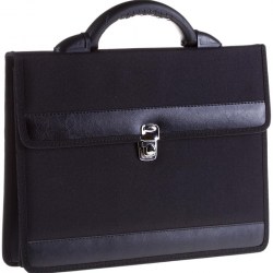 Портфель OfficeSpace По_ТК_685 "Pelso", ткань, черный, 2 отделения, метал. замок 162643