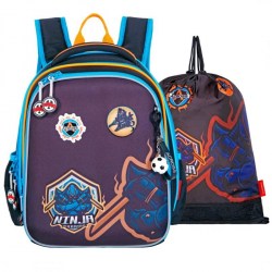 Ранец Across ACR22-193-2 с наполнением: мешок д/обуви