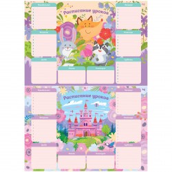Расписание уроков БиДжи 367882 А3 "Пиши-стирай. Сказочный мир"