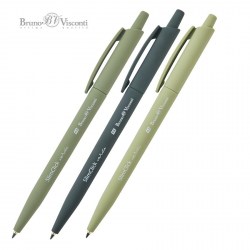 Ручка авт. Bruno Visconti 20-0508 "SlimClick Verde" синяя 0,5мм