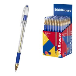 Ручка синяя ErichKrause 63115 L-30 Gold Stick&Grip Classic 0,5мм