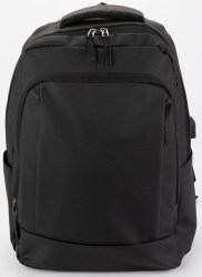 Рюкзак Sanvero BP25012 черный на молнии, 1 отдел 42х31х18см