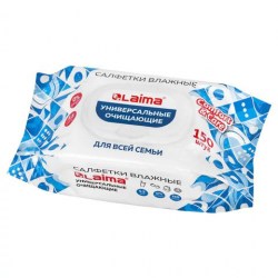 Салфетки влажные Лайма 115227 универсальные 150шт с крышкой