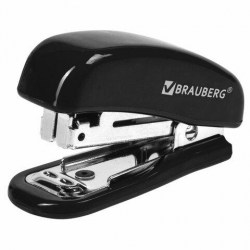 Степлер №10 Brauberg 222544 "Classic" мини до 12 листов, с антистеплером, черный